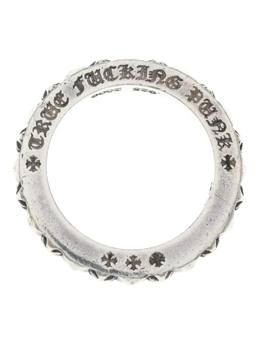 Chrome Hearts Tfp Pnk Pls True Faucin Punk CH Plus Ring Silver